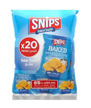Snips Sea Salt Baked Potato Chips 20X12G