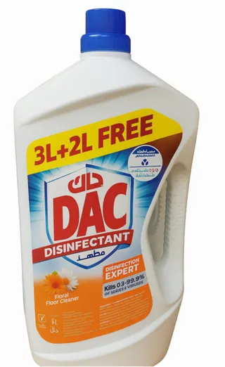 داك منظف أرضيات معقم برائحة الزهر 3 لتر + 2 لتر