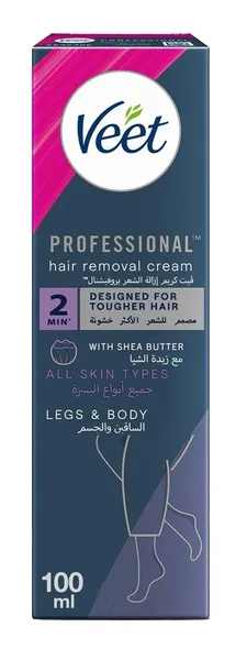 Veet Professional Hair Removal Cream With Shea Butter Scent For Legs & Body 100ml