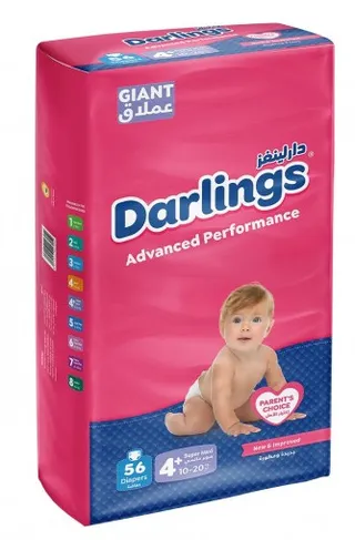 Darlings Advanced Giant Size 4+ Super Maxi Diapers (10-20 Kg) 56 Pcs
