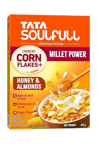 Tata Soulfull Honey & Almonds Cornfalkes 375G