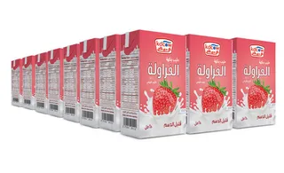 كي دي كاو حليب قليل الدسم بالفراولة 24X250 مل