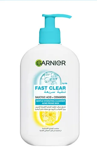 Garnier Acne Prone Skin Fast Clear Gentle Hydrating Cleanser 250Ml