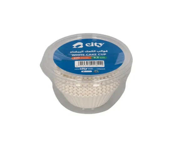 City White Cake Cup 100Pcs 9.5Cm