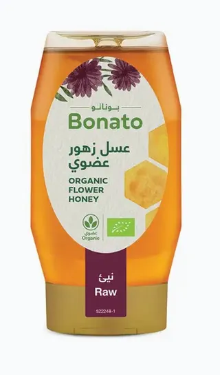 بوناتو عسل زهور النيىء العضوي 350 جم