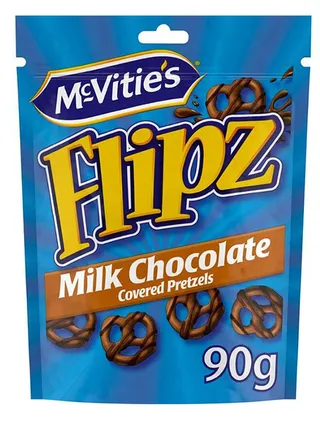 McVitie's Flipz Milk Chocolate Covered Pretzels 90G