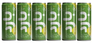 الروضتين بارد شراب غازي بنكهة ليمون واللايم خالي من السكر 6X250 مل