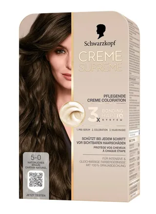 Schwarzkopf Creme Supreme 5-0 Natural Brown Hair Coloration