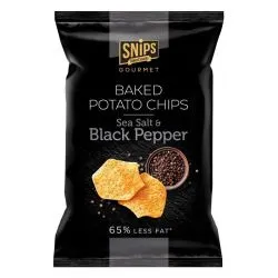 Snips Sea Salt & Black Pepper Baked Potato Chips 100G