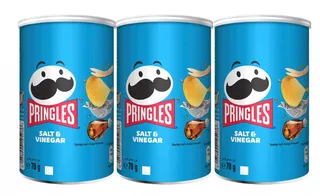 Pringles Salt & Vinegar Potato Crisps 3X70G