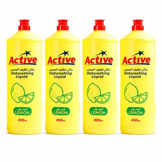 Active Lemon Dishwashing Liquid 4X400Ml