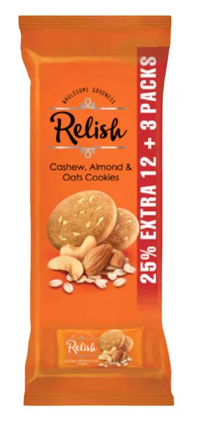 Relish Cashew, Almond & Oats Cookies 15X42G