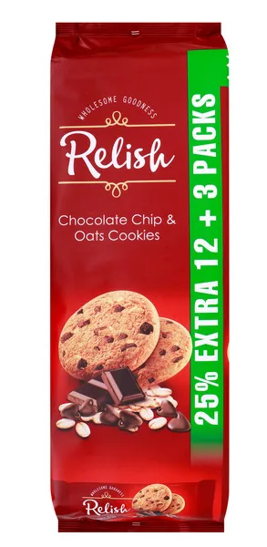 Relish Chocolate Chip & Oats Cookies 15X42G