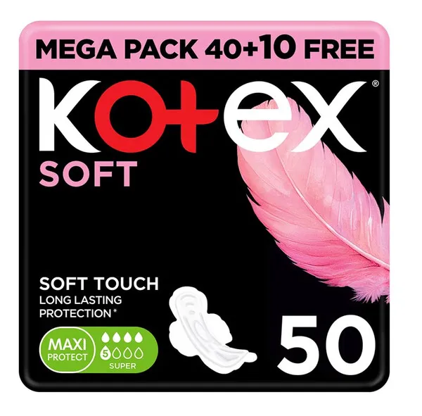 Kotex Maxi Protect Soft Super Sanitary Pads 50pcs