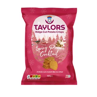 Taylors Spicy Prawn Cocktail Ridge Cut Potato Crisps 150G