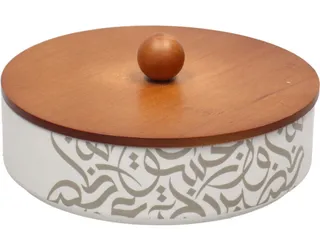 Into Home Round Bowl & Cover With Decal 6Cm