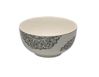 Into Home Arabesque Mosaic Silver Rim Bowl 9"