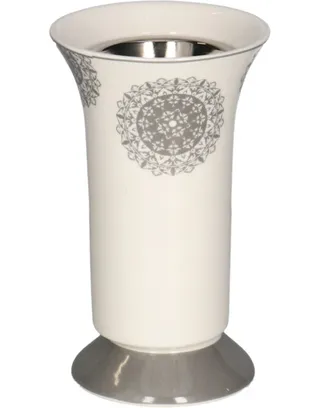 Into Home Arabesque Mosaic Silver Rim Incense Burner