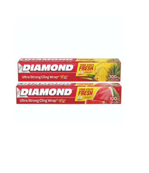 Diamond Ultra Strong Cling Wrap 300 Ft + 100 Ft