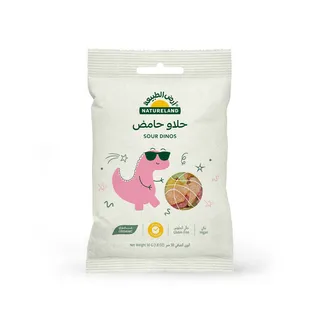 Natureland Organic & Gluten Free Sour Dinos Candy 50G