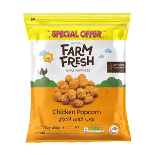 Farm Fresh Frozen Chicken Popcorn 1000G