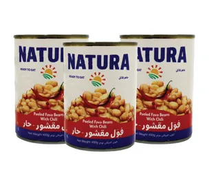 Natura Peeled Fava Beans Chili With Extra Olive Oil 3X400G