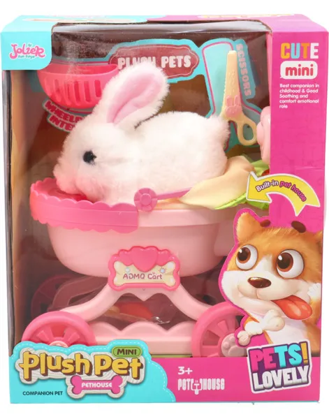 Smtc Rabbit Trolley Play Set With Stickers Scissors Bottle & Accessories