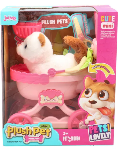 Smtc Kitten Trolley Play Set With Stickers Scissors & Feeding Bottle