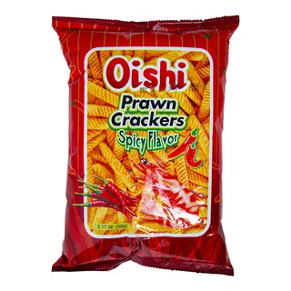 Oishi Spicy Flavor Prawn Crackers 90g