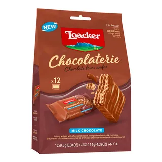 Loacker Chocolaterie Milk Chocolate Wafer 114G