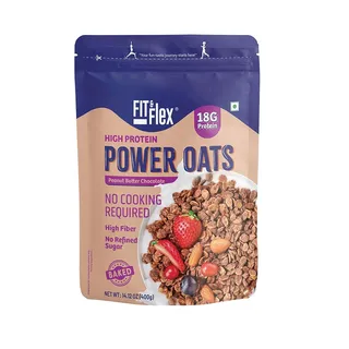 Fit & Flex Peanut Butter Chocolate High Protein Power Oats 400G