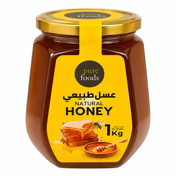 بيور فودز عسل طبيعي نقي 1 كجم