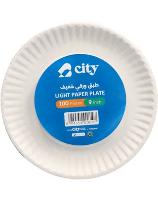 City Light Paper Plates 9Inch 100Pcs