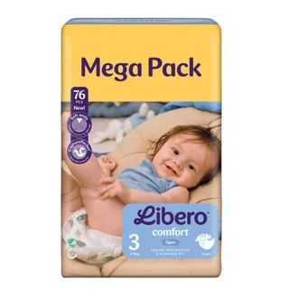 Libero Comfort Baby Diapers Mega Pack Size 3 5 8kg 76 Pcs