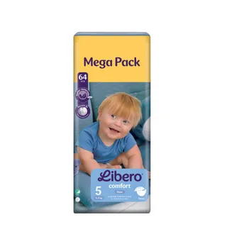 Libero Comfort Baby Diapers Mega Pack Size 5 11 17kg 64 Pcs