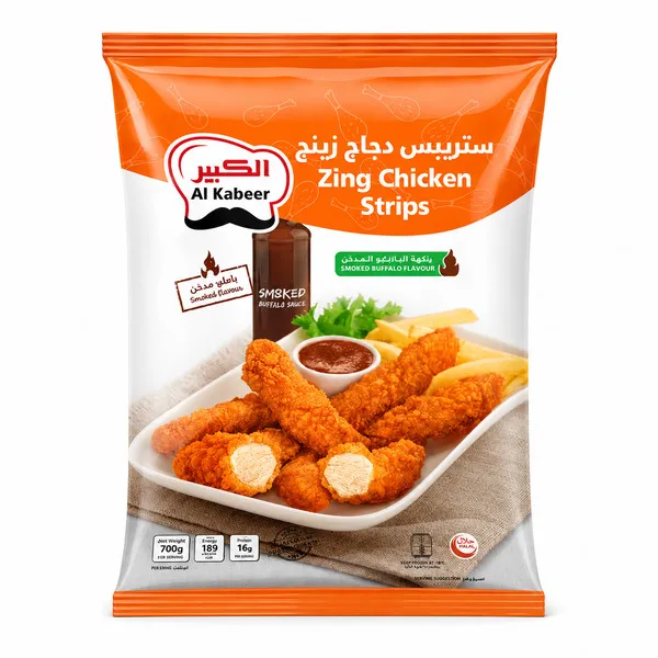 الكبير زينج شرائح دجاج بافلو مدخن مجمدة 700 جم