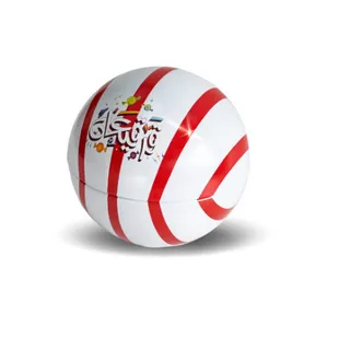 Al Seedawi Red & White Striped Ball Assorted Candy Tin 100G