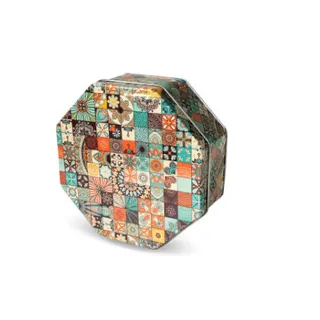 Al Seedawi Hexagonal Arabesque Assorted Candy Tin 100G