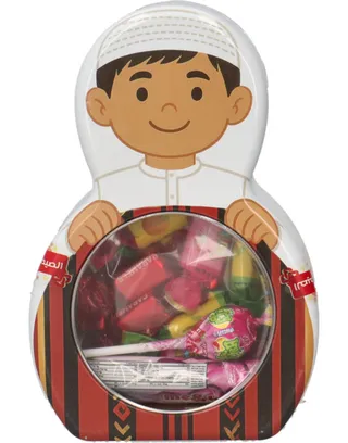 Al Seedawi Boy Shaped Assorted Candy Tin 150G