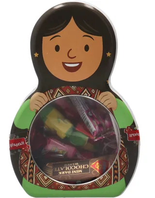 Al Seedawi Girl Shaped Assorted Candy Tin 150G