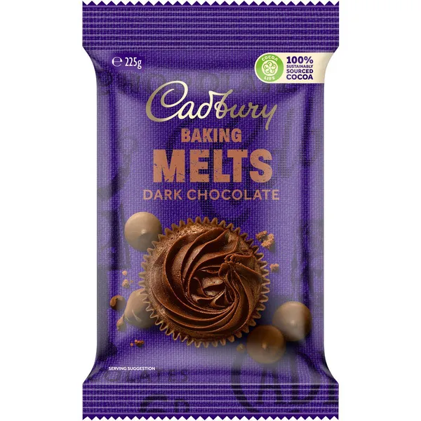 Cadbury Dark Chocolate Baking Melts 225G