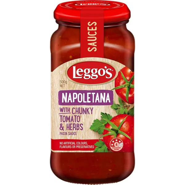 Leggo's Napoletana Chunky Tomato & Herbs Pasta Sauce 500G
