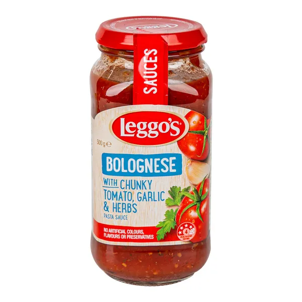 Leggo's Bolognese Chunky Tomato Garlic & Herbs Pasta Sauce 500G