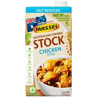 Massel Australian Owned Salt Reduced Chicken Style Stock 1L