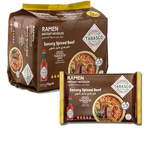 Tabasco Savory Spiced Beef Ramen Instant Noodles 5X75G