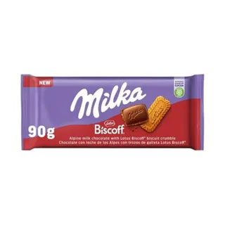 Milka Lotus Biscoff Chocolate  90G