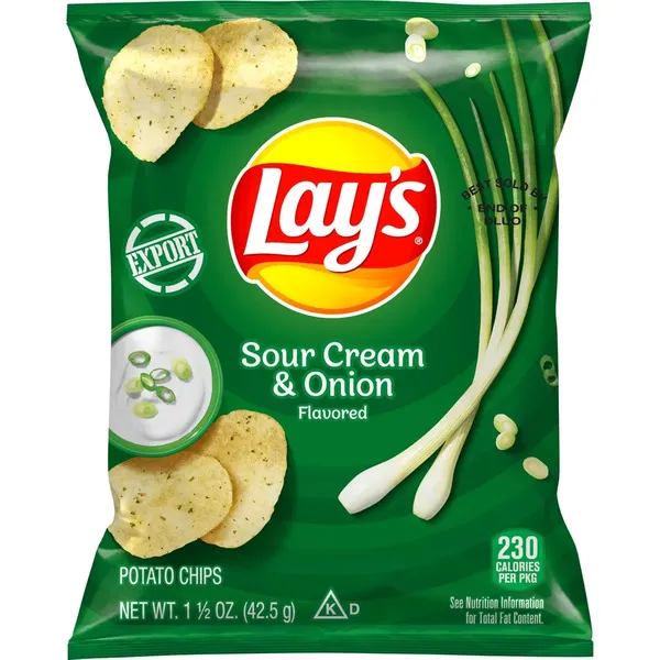 Lay's Sour Cream & Onion Flavored Potato Chips 42.5G