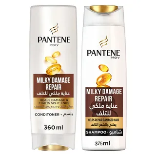 Pantene Pro-V Milky Damage Repair Shampoo 375Ml + Conditioner 360Ml