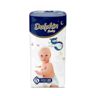 Dolphin Baby Junior Diapers Size 5 (11-25 kg) 48pcs