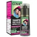 Cosmo Shampoo Hair Color Natural Black with Keratin Olive Oil & Vitamin E 180 ml